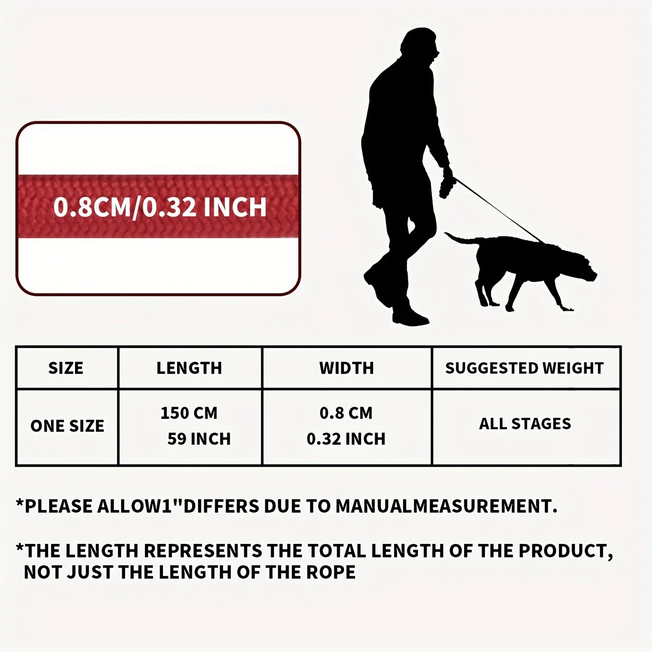 LL039--pet dog leash, 1.5-meter high density rope, soft handle, alloy buckle.