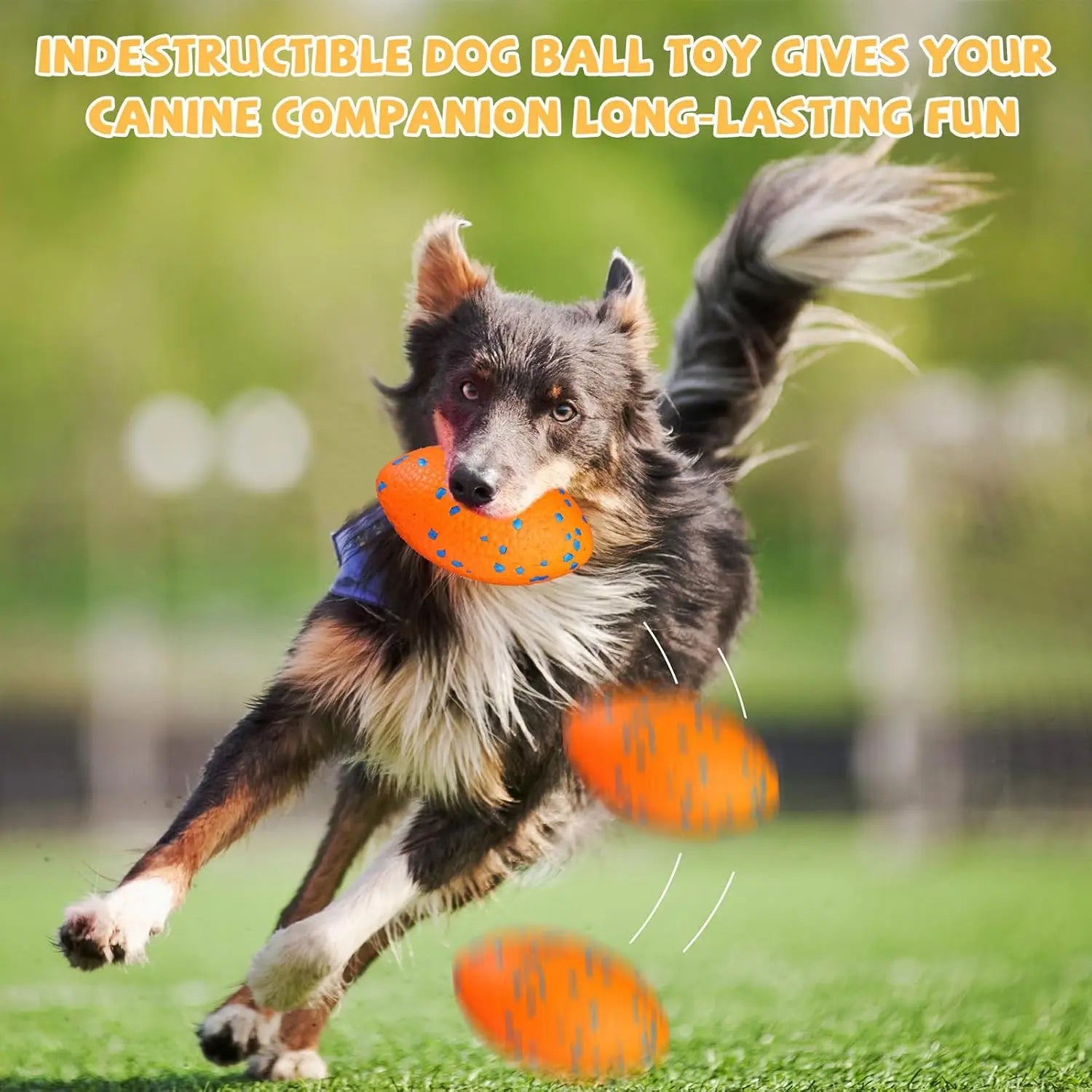Dog Ball for Aggressive Chewers Tough Large Indestructible Dog Footballs Outdoor Floating Fetch Game Pets Toys