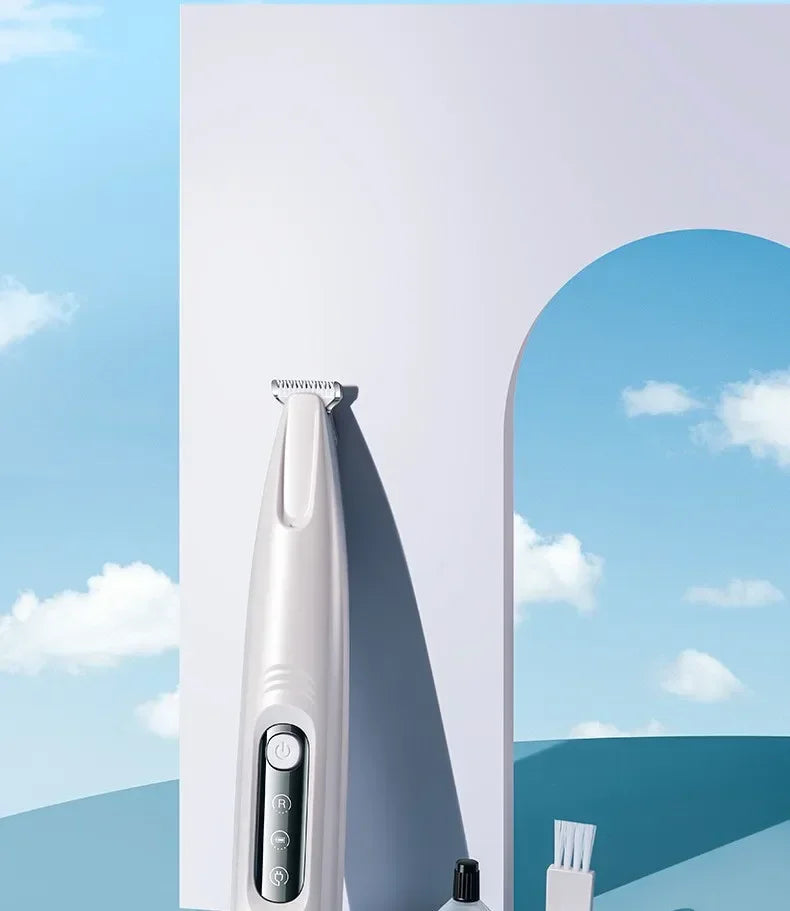 Professional Dog Grooming Clippers & LED Light LCD Display 18mm Wide Blade for Paw Trimming Low Noise Cordless Pet Hair Trimmer