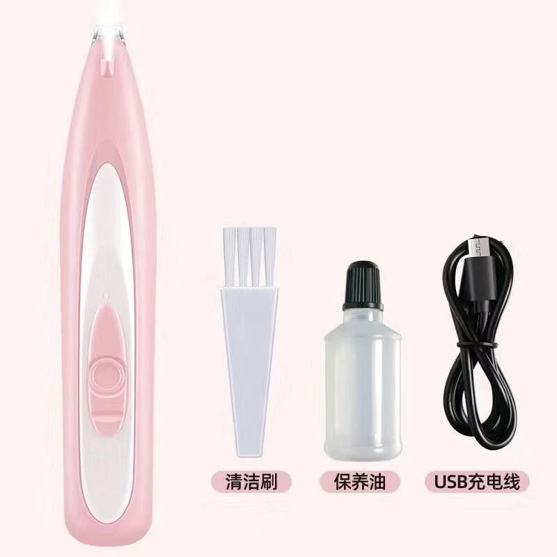 Professional Dog Grooming Clippers & LED Light LCD Display 18mm Wide Blade for Paw Trimming Low Noise Cordless Pet Hair Trimmer