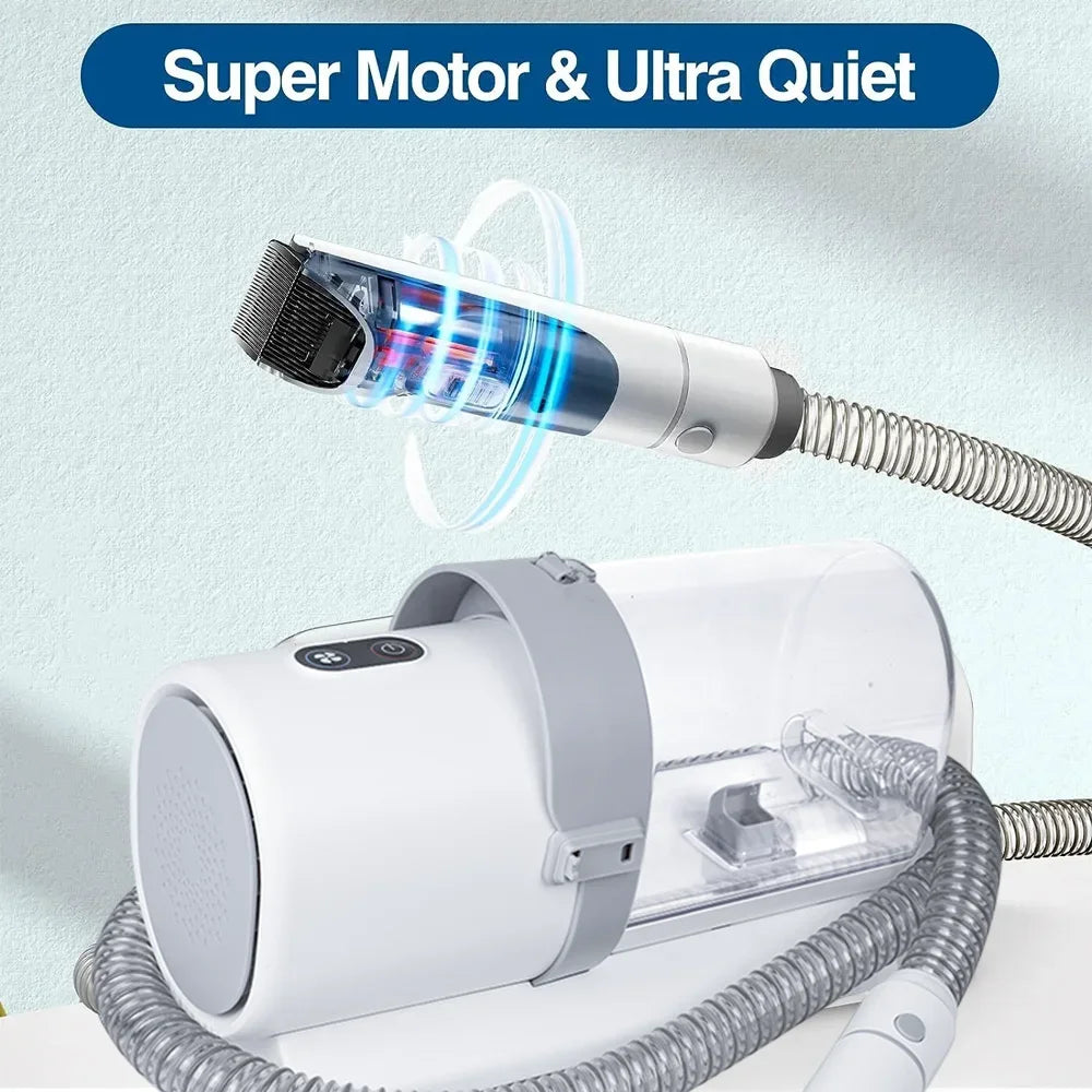 Pet Grooming Kit with 4 Clip Combs, 2.5L Vacuum, and 5 Shedding Tools for Dogs