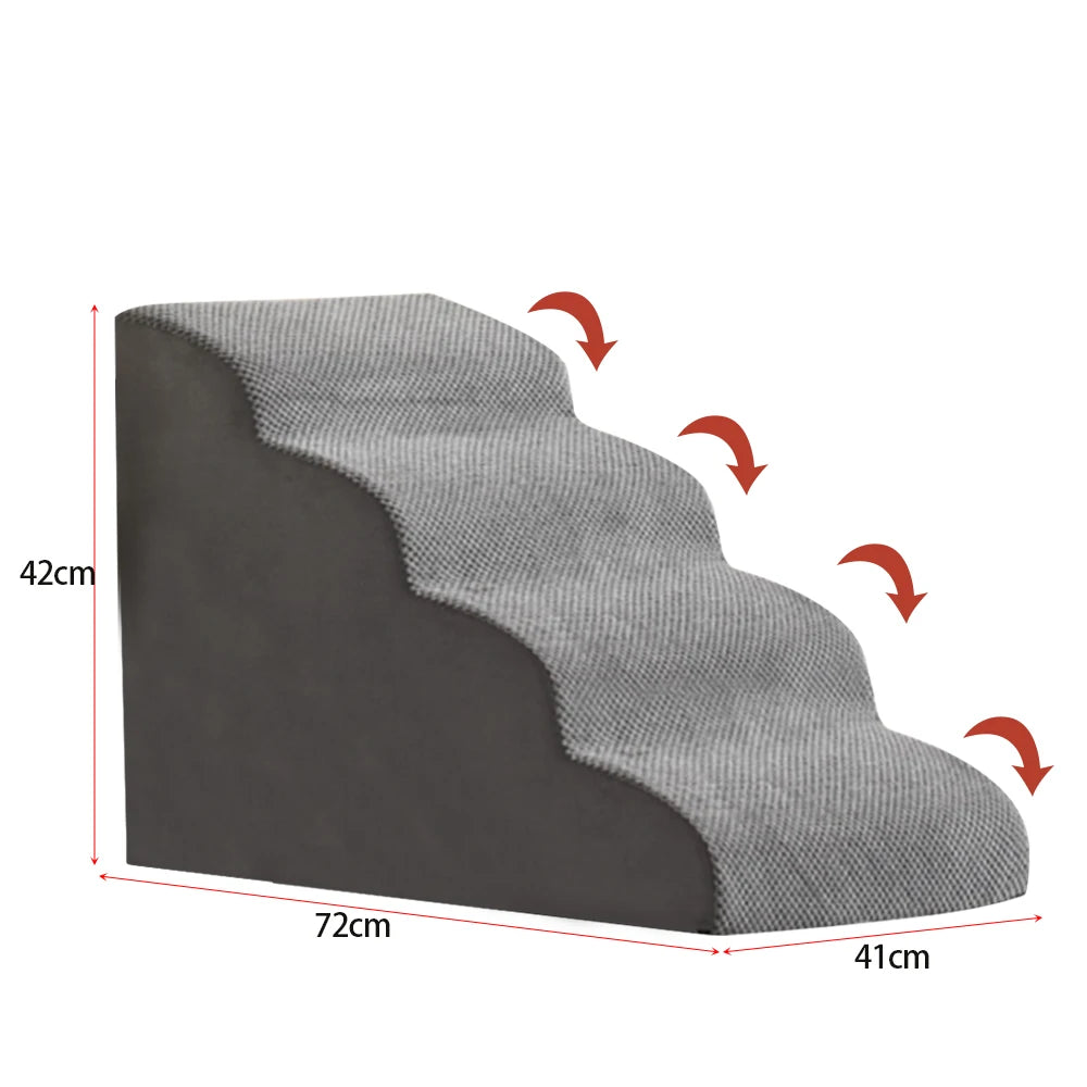 Hot Dog House Dog Stairs Pet 4 Steps Stairs for Small Dog Cat Pet Ramp Ladder Anti-slip Removable Dogs Bed Stairs Pet Supplies