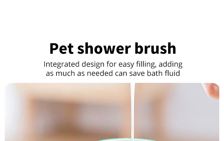 Soft Silicone Pet Bath Brush – Massager & Shampoo Dispenser for Dogs & Cats