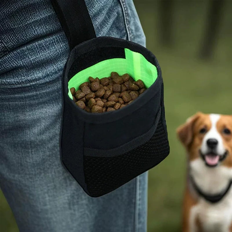 Voford Outdoor Training Dog Snack Bag Portable Large Capacity Puppy Reward Bags Waist Bag Strong Wear Durable Pet Supplies