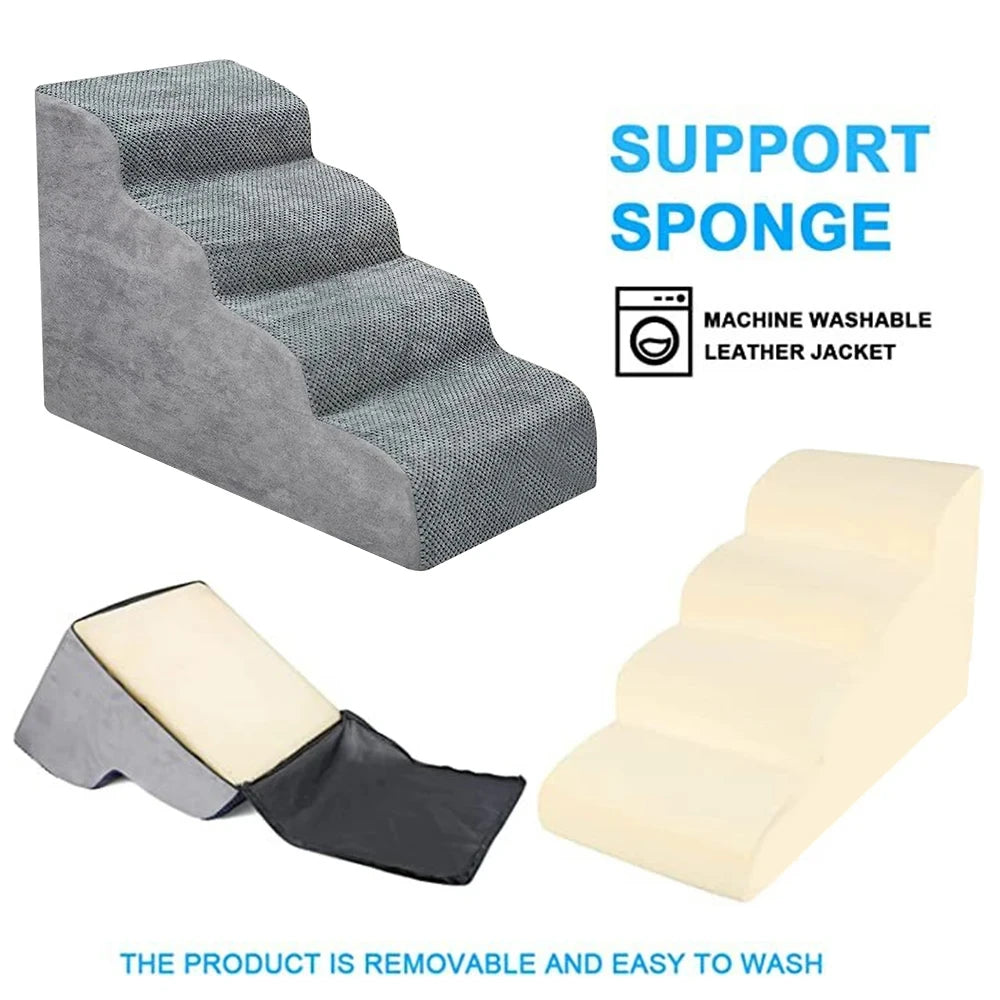 Hot Dog House Dog Stairs Pet 4 Steps Stairs for Small Dog Cat Pet Ramp Ladder Anti-slip Removable Dogs Bed Stairs Pet Supplies