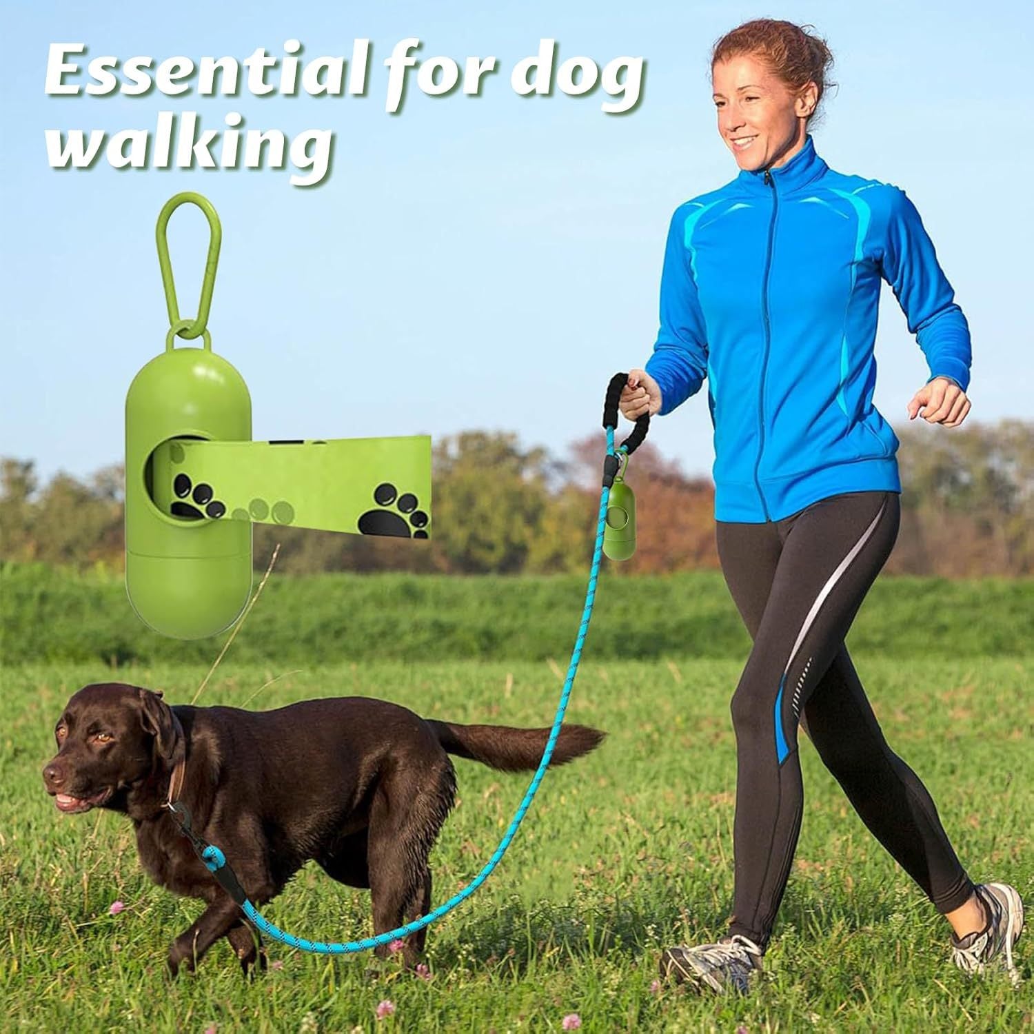 New Pet Biodegradable Trash Bag Dog Poop Bags Bulk Biobase Scented Poo Bag Degradable Cat Waste Bags Dog Poop Dispenser Gifts