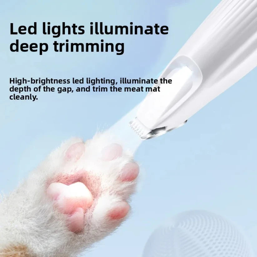 Professional Dog Grooming Clippers & LED Light LCD Display 18mm Wide Blade for Paw Trimming Low Noise Cordless Pet Hair Trimmer