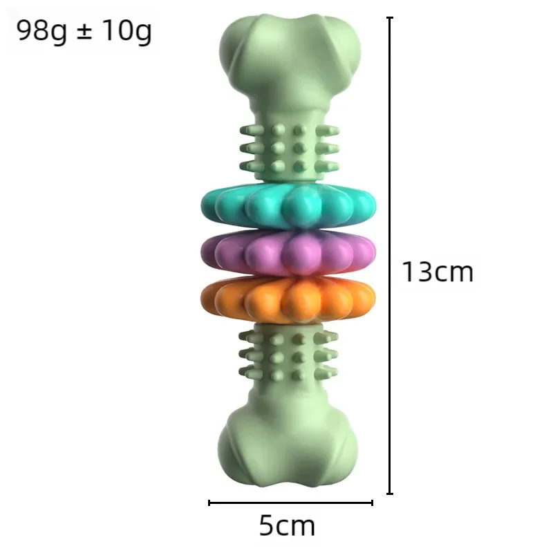 Pet Teething Toy TPR Bone Meaty Dog Toy Gnawing Resistance Interactive Dog Bone For Small Medium Dogs