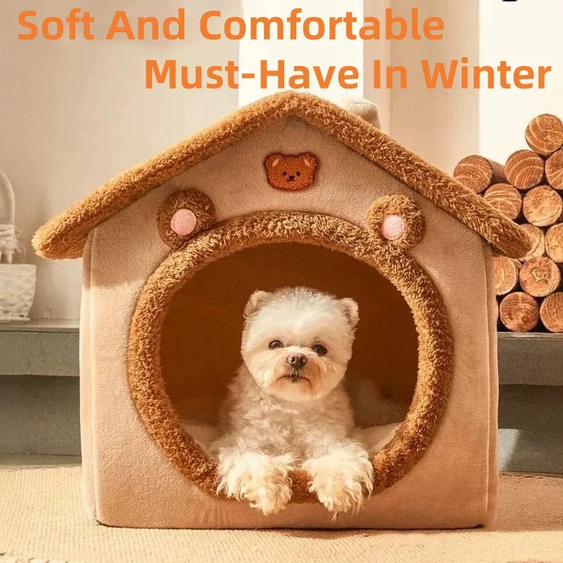 SHXI Foldable Dog House – Detachable, Washable, Indoor & Outdoor Pet Bed for Small Dogs