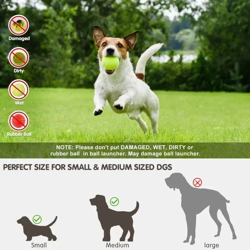 Dog Launcher Automatic Dogs Chase Toy Tennis Throwing Pinball Machine Fun Interactive Throw Rechargable Catapult USB Charging