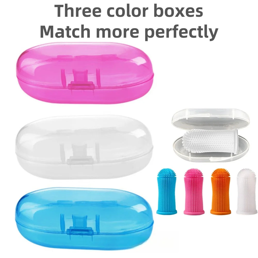Dog Super Soft Pet Finger Toothbrush Teeth Cleaning Bad Breath Care Nontoxic Silicone Tooth Brush Tool Dog Cat Cleaning Supplies