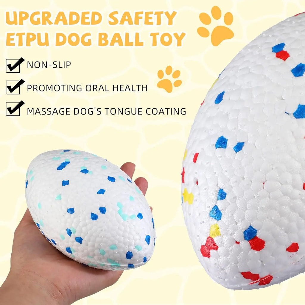 Dog Ball for Aggressive Chewers Tough Large Indestructible Dog Footballs Outdoor Floating Fetch Game Pets Toys