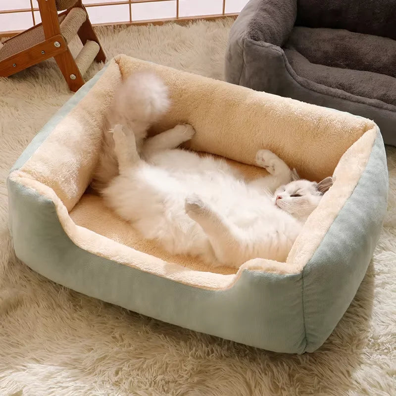Cat and dog bed, washable all year round, bite-proof for small and medium-sized dogs