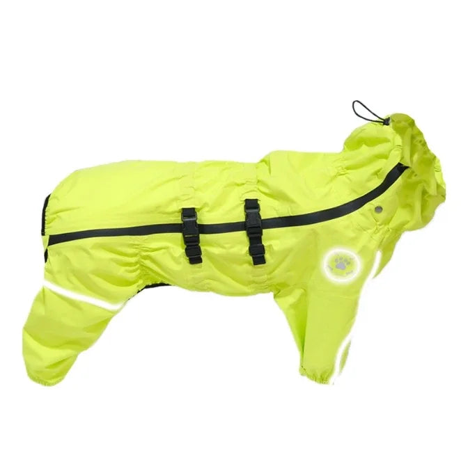 Dog Winter Coat Waterproof Reflective Jacket – Warm Outdoor Raincoat Jumpsuit for Medium & Large Dogs