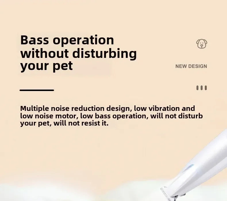 Professional Dog Grooming Clippers & LED Light LCD Display 18mm Wide Blade for Paw Trimming Low Noise Cordless Pet Hair Trimmer