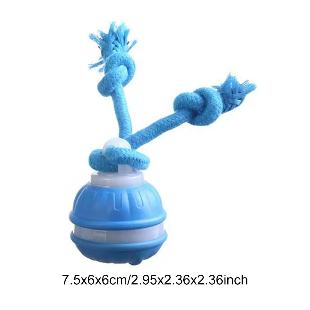 Interactive Dog Toy Ball with Rope Electronic Motion Activated Rolling Ball for Indoor Cat Dog Play Toys for Puppy Training Ball
