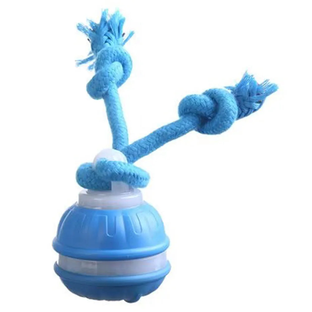 Interactive Dog Toy Ball with Rope Electronic Motion Activated Rolling Ball for Indoor Cat Dog Play Toys for Puppy Training Ball