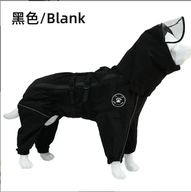 Dog Winter Coat Waterproof Reflective Jacket – Warm Outdoor Raincoat Jumpsuit for Medium & Large Dogs