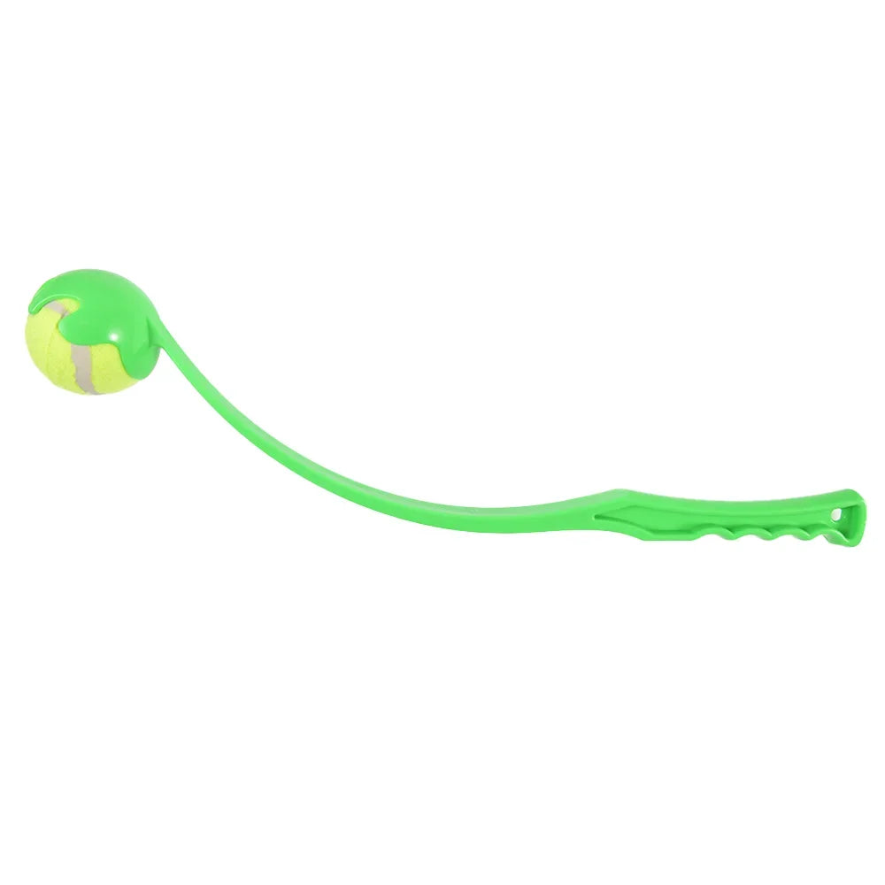 Dog Outdoor Tennis Training Ball Thrower Interactive Toy
