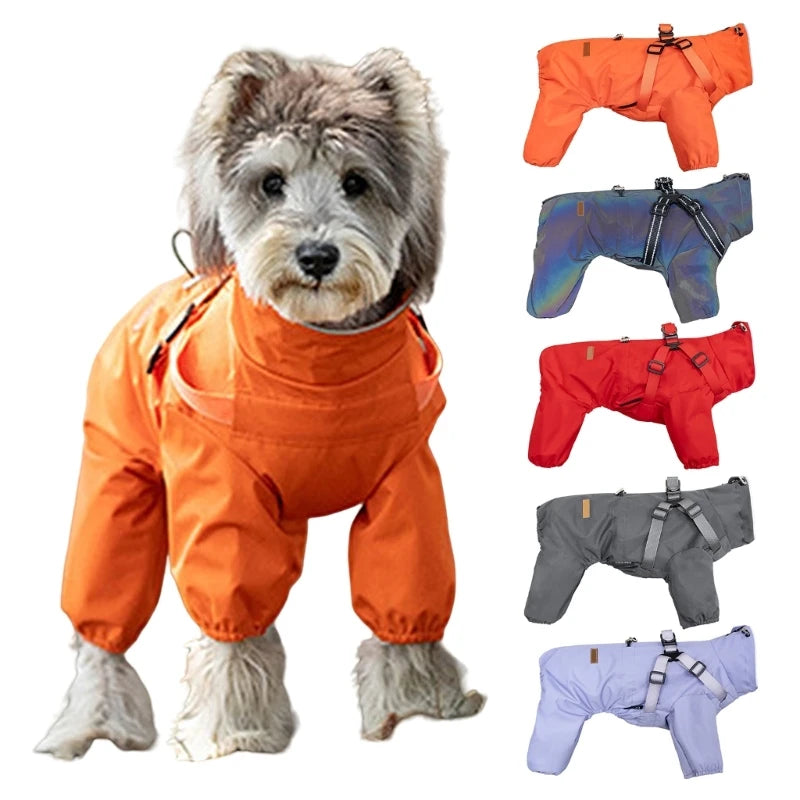 Pet Dog Raincoats Suitable for Large, and Small Dog Clothes Windproof and Waterproof Puppy Rainwear A0KF