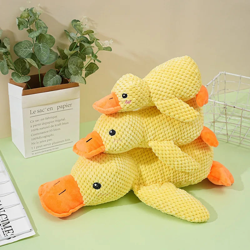 Dog toy plush companion sleeping duck bite resistant teeth grinding sound relief duck sound toy
