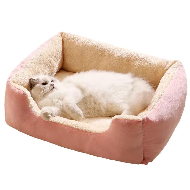 Cat and dog bed, washable all year round, bite-proof for small and medium-sized dogs