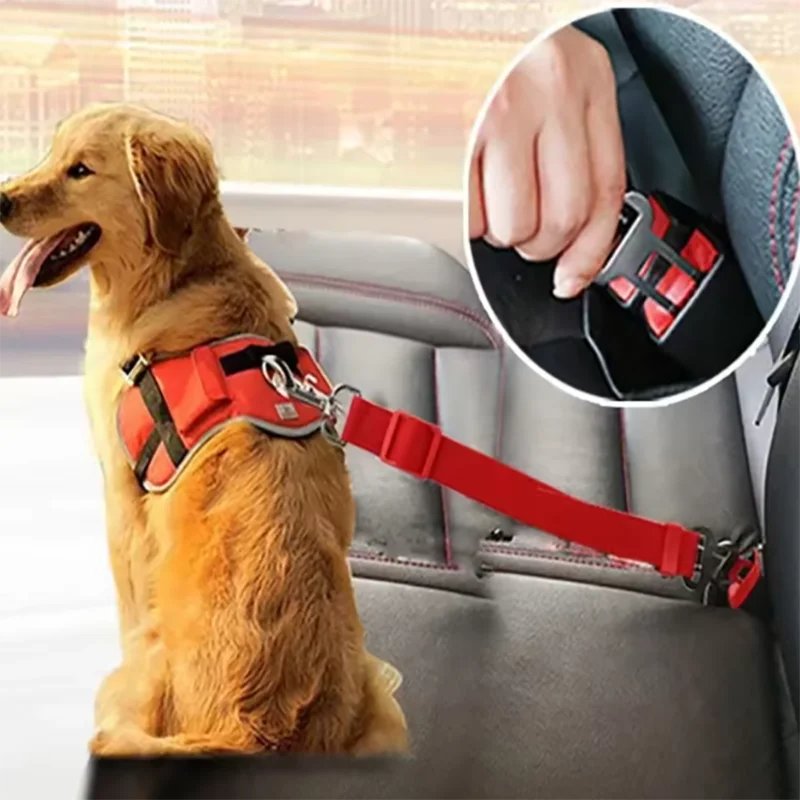 Dog seat belts hot sale pet car seat belt retractable leash dog carrier safety convenient dog leash supplies