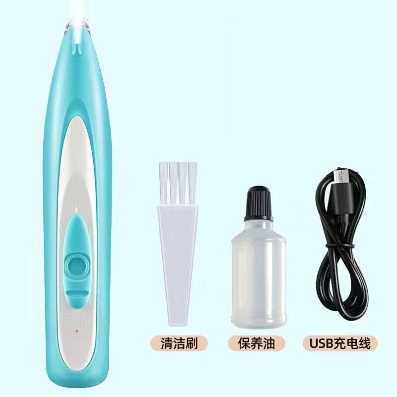 Professional Dog Grooming Clippers & LED Light LCD Display 18mm Wide Blade for Paw Trimming Low Noise Cordless Pet Hair Trimmer