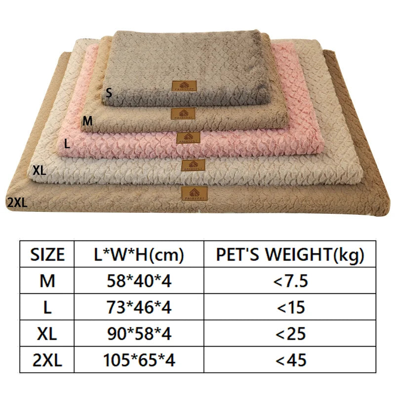 3D Foam Pet Bed With Removable Washable Faux Fur Cover Orthopedic Waterproof Dog Bed For Crate Anti-Slip Bottom Dog Bed