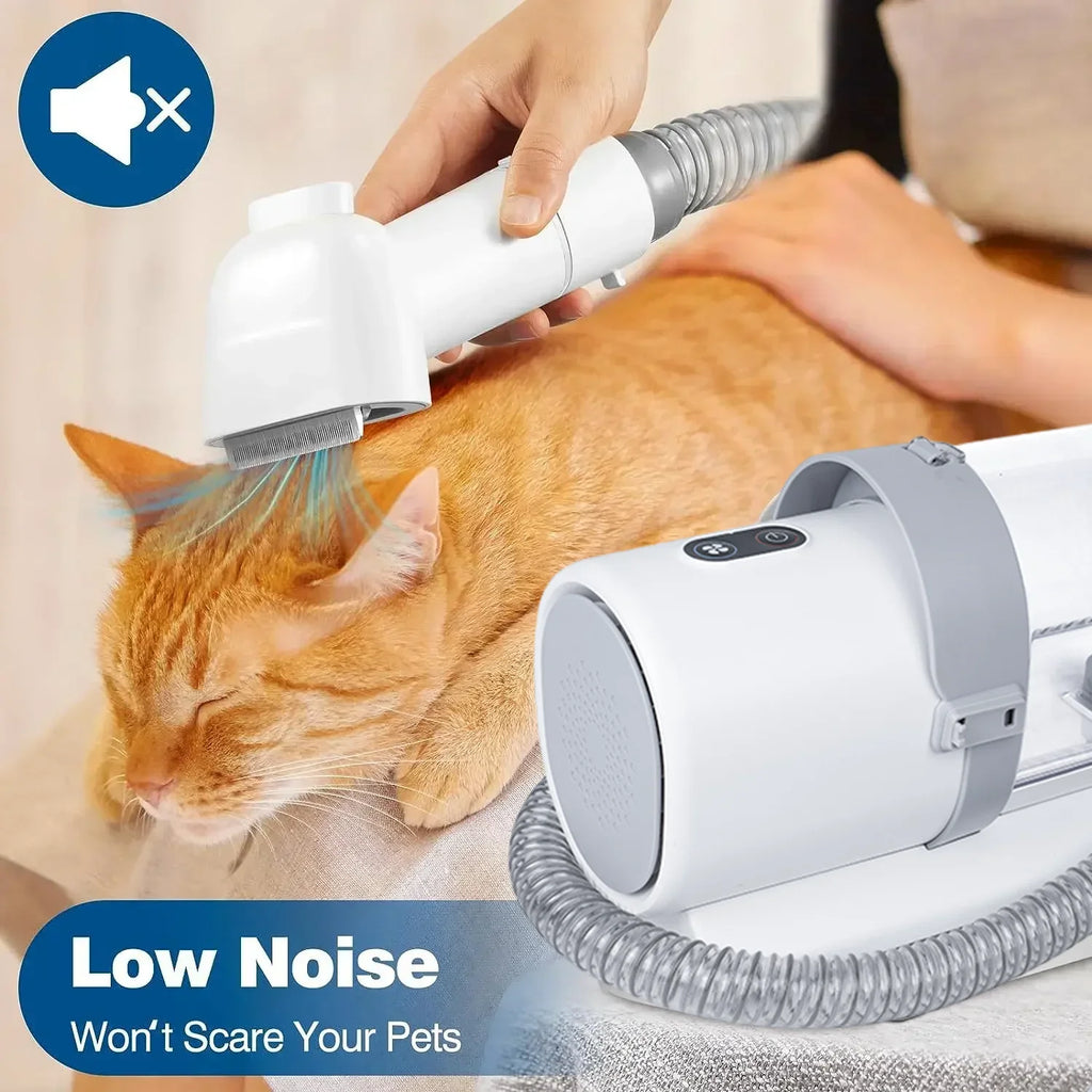 Pet Grooming Kit with 4 Clip Combs, 2.5L Vacuum, and 5 Shedding Tools for Dogs